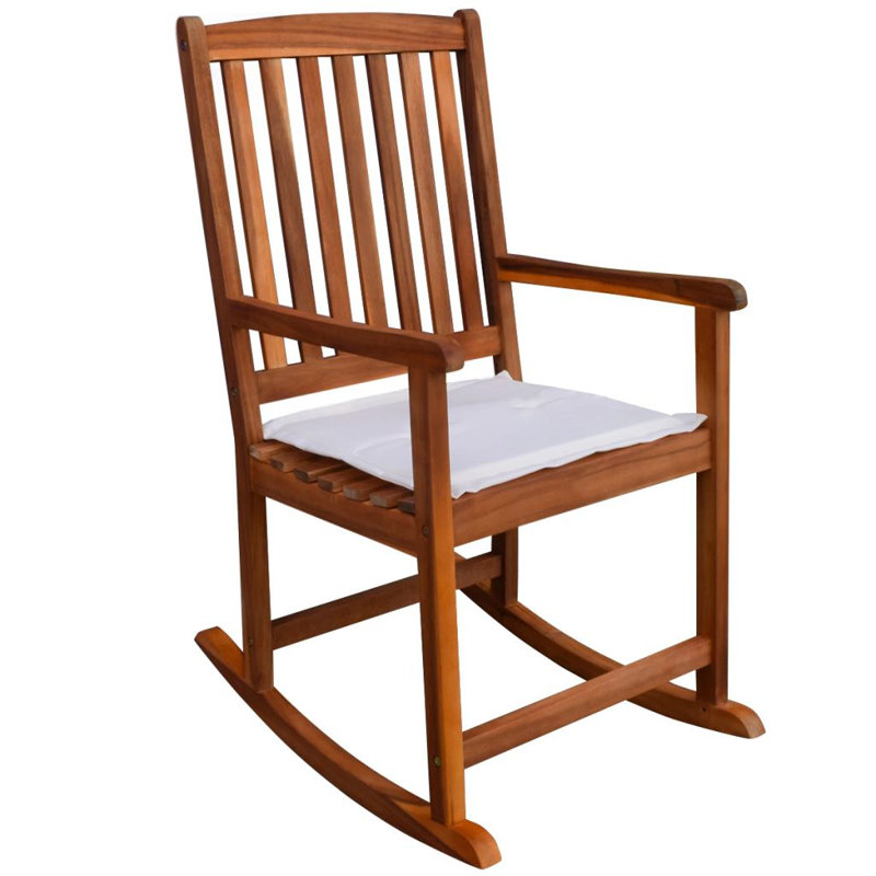 August Grove® Angele Garden Rocking Chair with Cushions Wayfair
